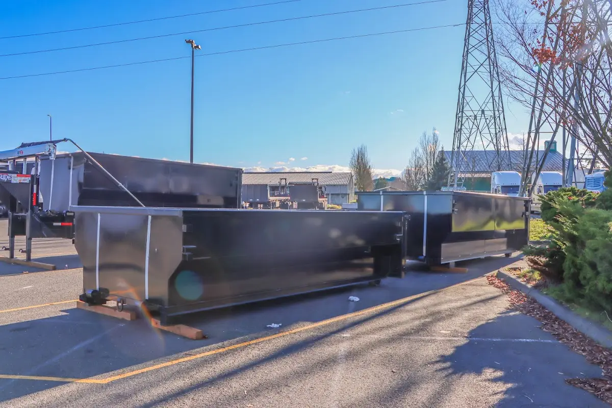 Roll-off dumpster ready for waste disposal at job site for Estate Cleanout Dumpster Rental in Bowling Green